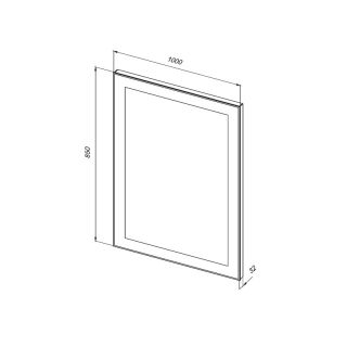 Зеркало Dreja.Rus Kvadro с LED подсветкой 1000х850 инфракрасный выключатель